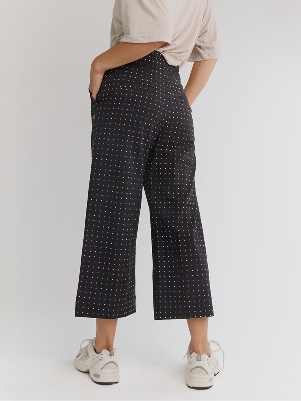 Albion Wide Leg Pants Dotty Black Medium - Picture 11 of 13